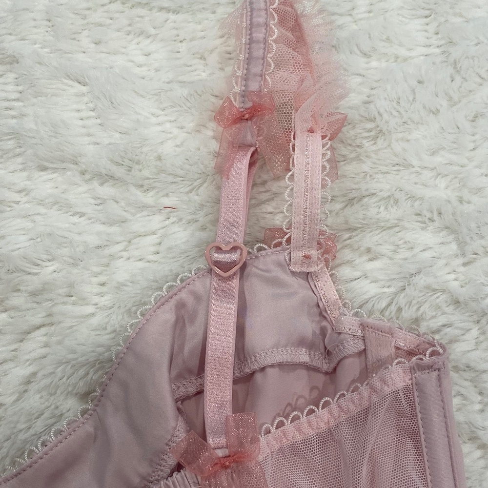 🚫SOLD🚫 NWT For Love & Lemons 🍋 Lavender/Pink Heart Bustier - Picture 4 of 10